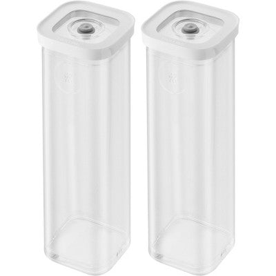 ZWILLING Fresh & Save Cube Box, Plastic, Airtight Dry Food Storage Container, 2-pc Small Cube Containers Set