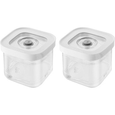 ZWILLING Fresh & Save Cube Box, Plastic, Airtight Dry Food Storage Container, 2-pc Small Cube Containers Set
