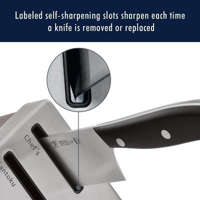 Zwilling Henckels International Classic 15-pc Self-Sharpening Knife Block Set - Black.