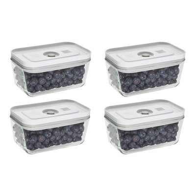 ZWILLING Fresh & Save 4-pc Small Glass Vacuum Sealer Food Storage Containers With Airtight Lids
