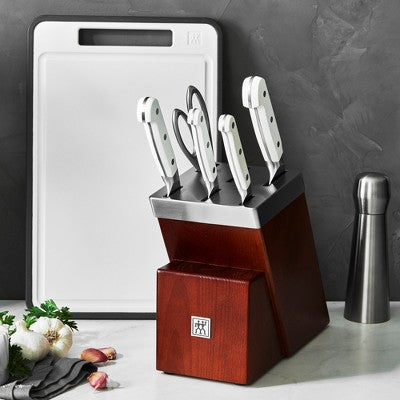 ZWILLING Pro Le Blanc 7-pc Self-Sharpening Knife Block Set
