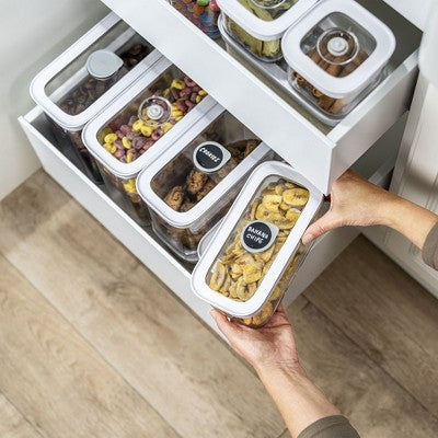 ZWILLING Fresh & Save Cube Box Set, 12-pc, Plastic, Airtight Dry Food Container, Small & Medium Cube Set W Vacuum Pump