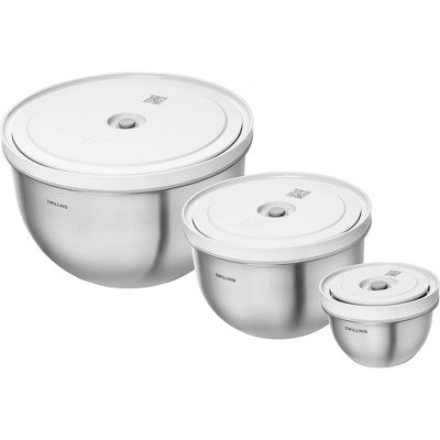 ZWILLING Fresh & Save BOWLS 3-pc Stainless Steel Vacuum Bowl Set