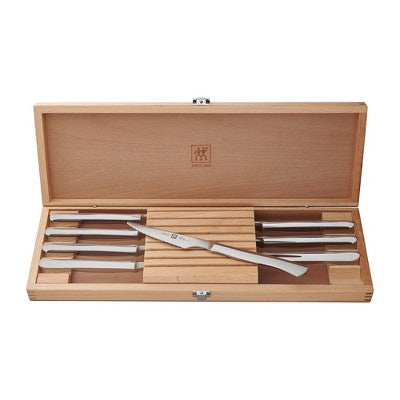 ZWILLING 8-pc Stainless Steel Steak Knife Set W/Presentation Case