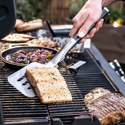 ZWILLING BBQ+ 17-inch Triple-Rivet Stainless Steel Grill Spatula With Serrated Edge