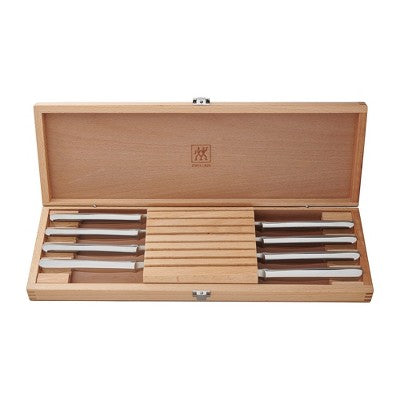 ZWILLING 8-pc Stainless Steel Steak Knife Set W/Presentation Case