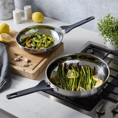 ZWILLING Simplify 2-pc Stainless Steel 9.5-in & 11-in Fry Pan Set