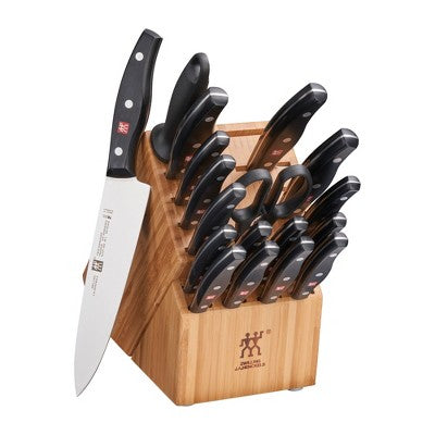 ZWILLING Twin Signature 19-Piece German Knife Set With Block, Made In Company-Owned German Factory With Special Formula Steel Perfected For Almost 300