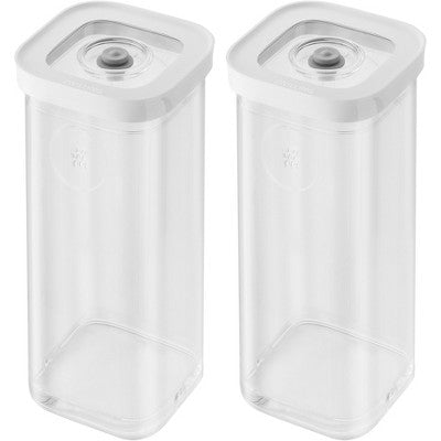 ZWILLING Fresh & Save Cube Box, Plastic, Airtight Dry Food Storage Container, 2-pc Small Cube Containers Set