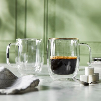 ZWILLING Sorrento Plus 2-pc Double-Wall Glass Double Espresso Mug Set