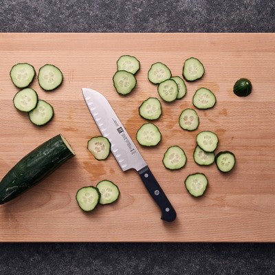 ZWILLING Gourmet 7-inch Hollow Edge Santoku Knife
